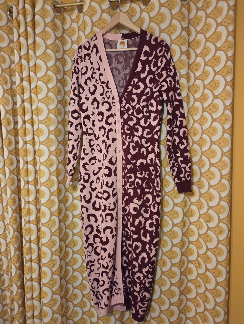 NWOT Farm Rio Two-Tone Leopard Print Maxi Dress